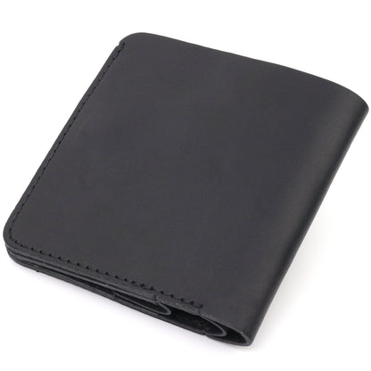 Matte Men's Wallet Natural Leather SHVIGEL 16600 Black Durable Design