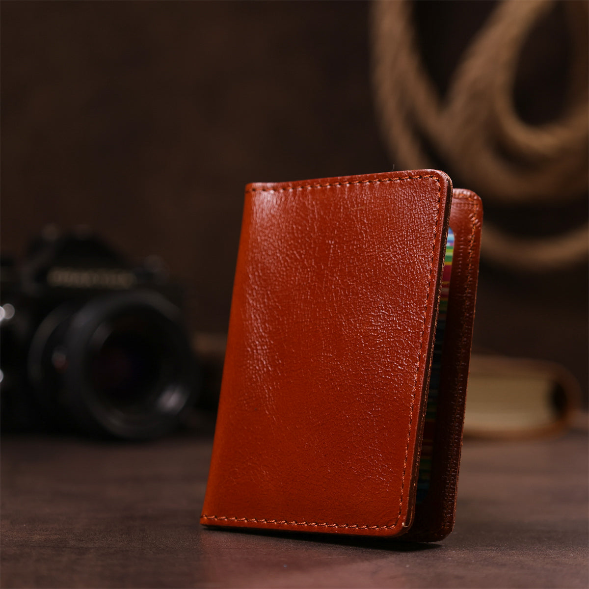 Leather Cover for Driver's Plastic Documents SHVIGEL 16076 Natural Leather, Ukraine