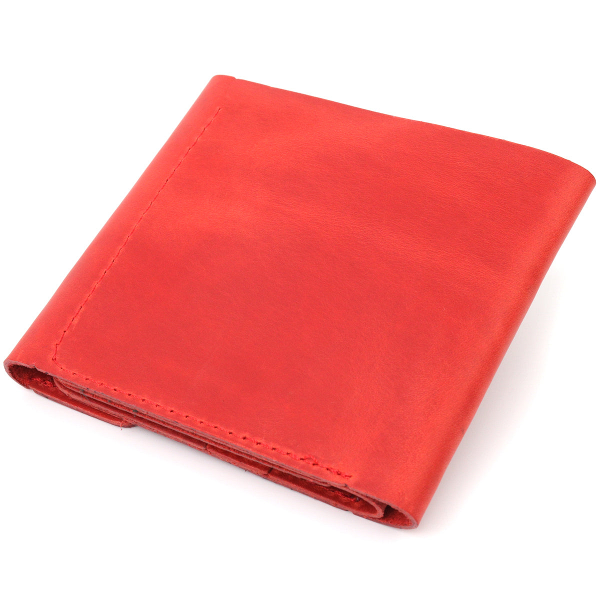 Vintage Leather Wallet for Women by SHVIGEL 16614 in Red - Handmade in Ukraine