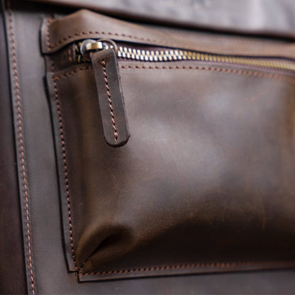 Men's Leather Bag SHVIGEL 11095 Brown Natural Leather High-Quality Design