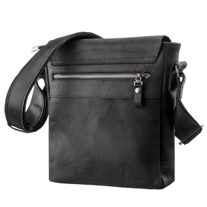 Men's Leather Bag SHVIGEL 11171 Black Genuine Leather from Ukraine, Stylish Design