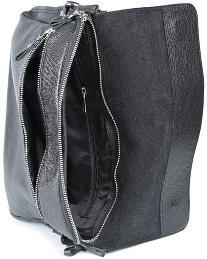 Leather Bag SHVIGEL 00997 Black - Natural Leather Handmade from Ukraine