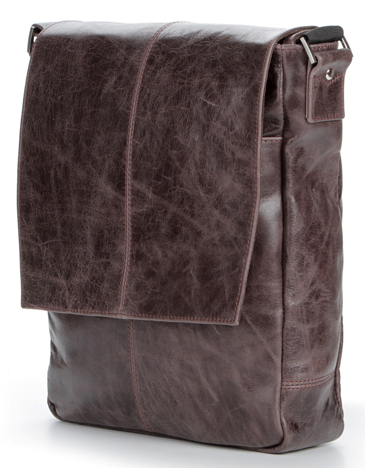 Leather Bag SHVIGEL 00796 Brown Natural Leather Handmade in Ukraine