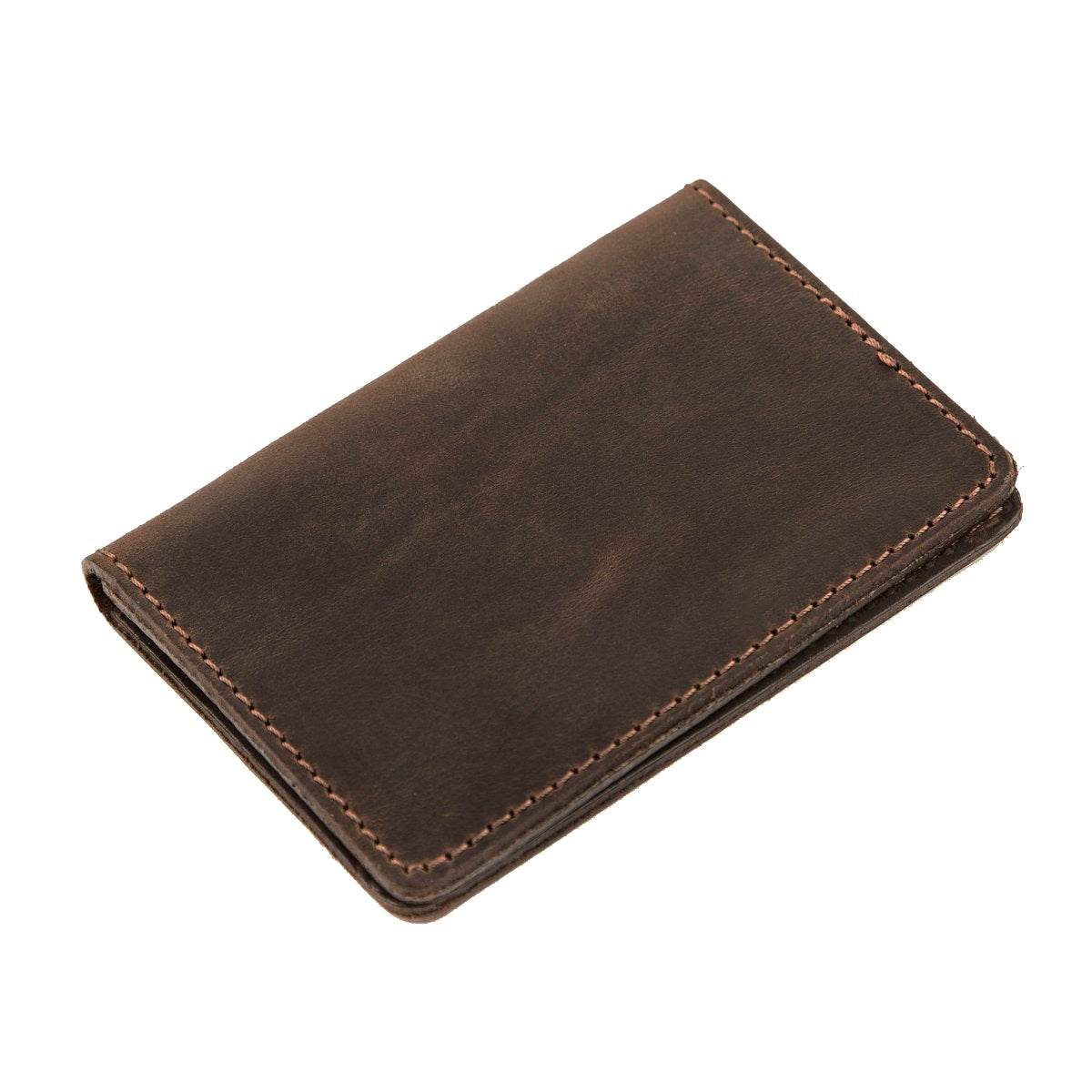 Leather Driver's License and ID Holder SHVIGEL 13964 Dark Brown Natural Leather, Made in Ukraine