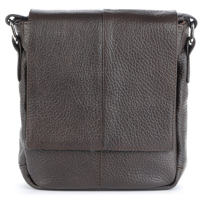 Leather Bag SHVIGEL 00977 Brown - Premium Natural Leather, Made in Ukraine