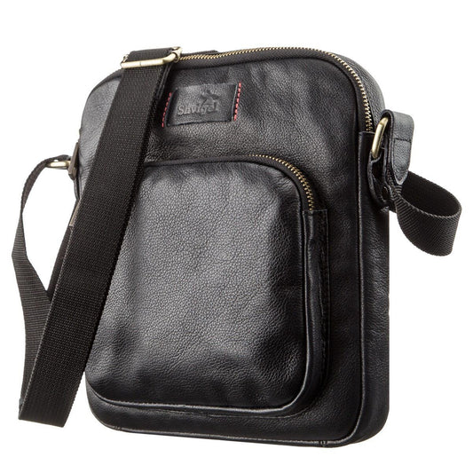 Men's Leather Bag SHVIGEL 19111 Black Genuine Leather Durable Design