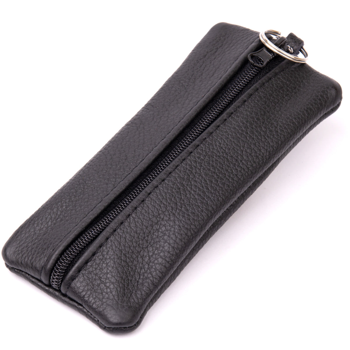 Spacious Black Leather Key Holder SHVIGEL 15310 - Durable Natural Leather for Keys