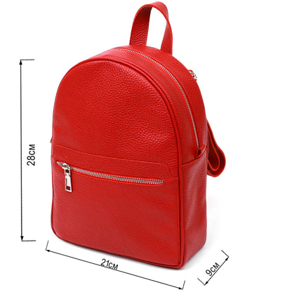 City Women's Backpack SHVIGEL 16301 Red Genuine Leather Classic Design