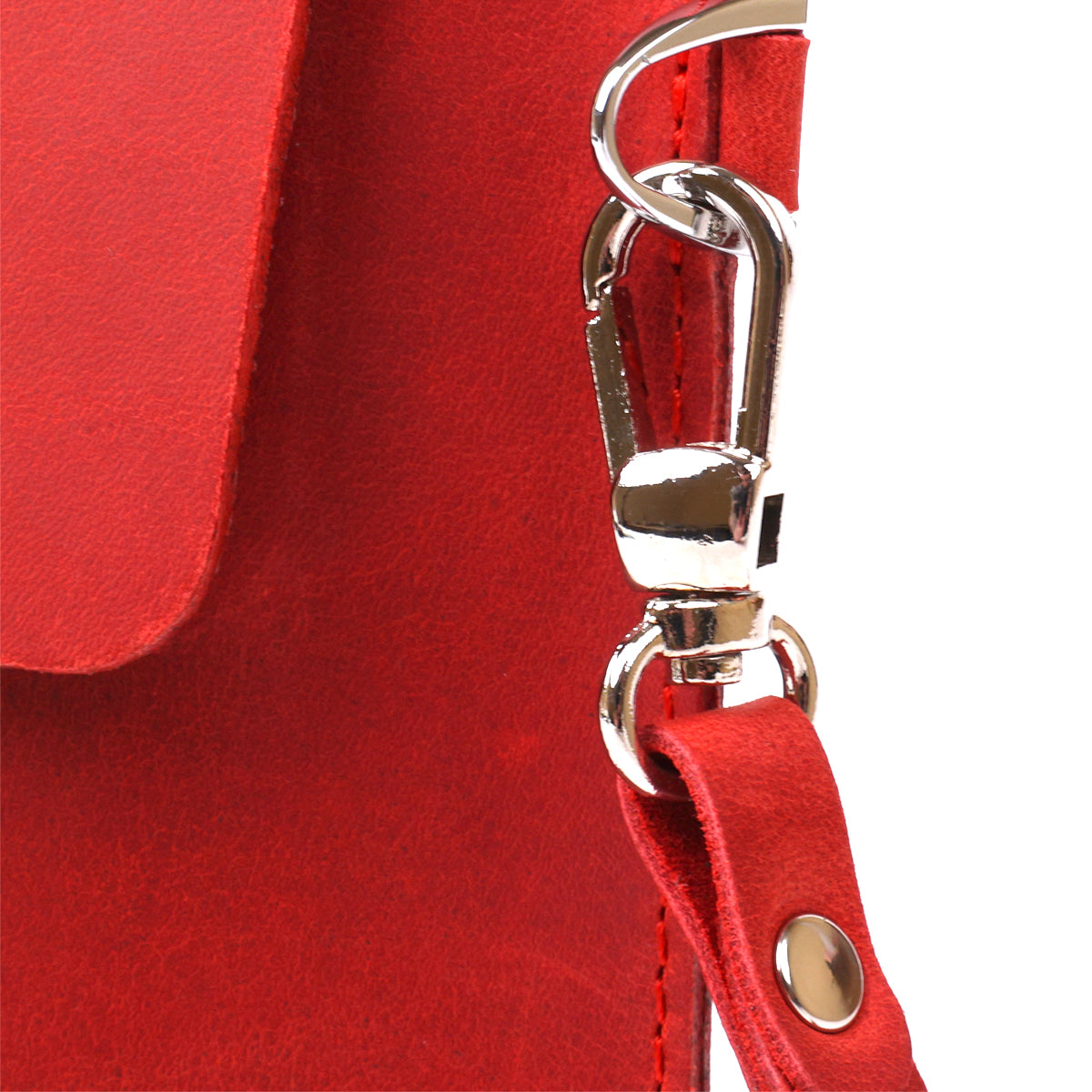 Vintage Leather Travel Cosmetic Bag SHVIGEL 16427 Red Genuine Leather for Women