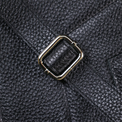 Women's Leather Backpack SHVIGEL 16302 Black - Natural Leather, Ukrainian Craftsmanship