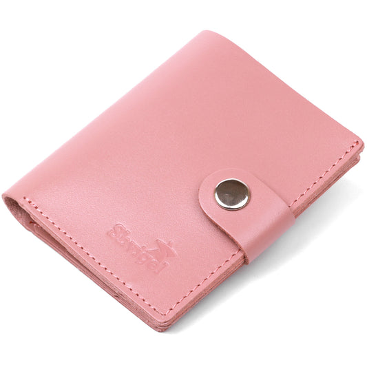 Women's Genuine Leather Wallet SHVIGEL 16509 Pink - Crafted in Ukraine from High-Quality Leather