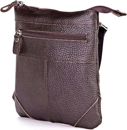 Leather Bag SHVIGEL 11014 Made in Ukraine Brown Natural Leather Classic Design