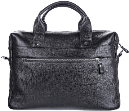 Laptop Bag SHVIGEL 11000 Black Genuine Leather Stylish Design for Professionals