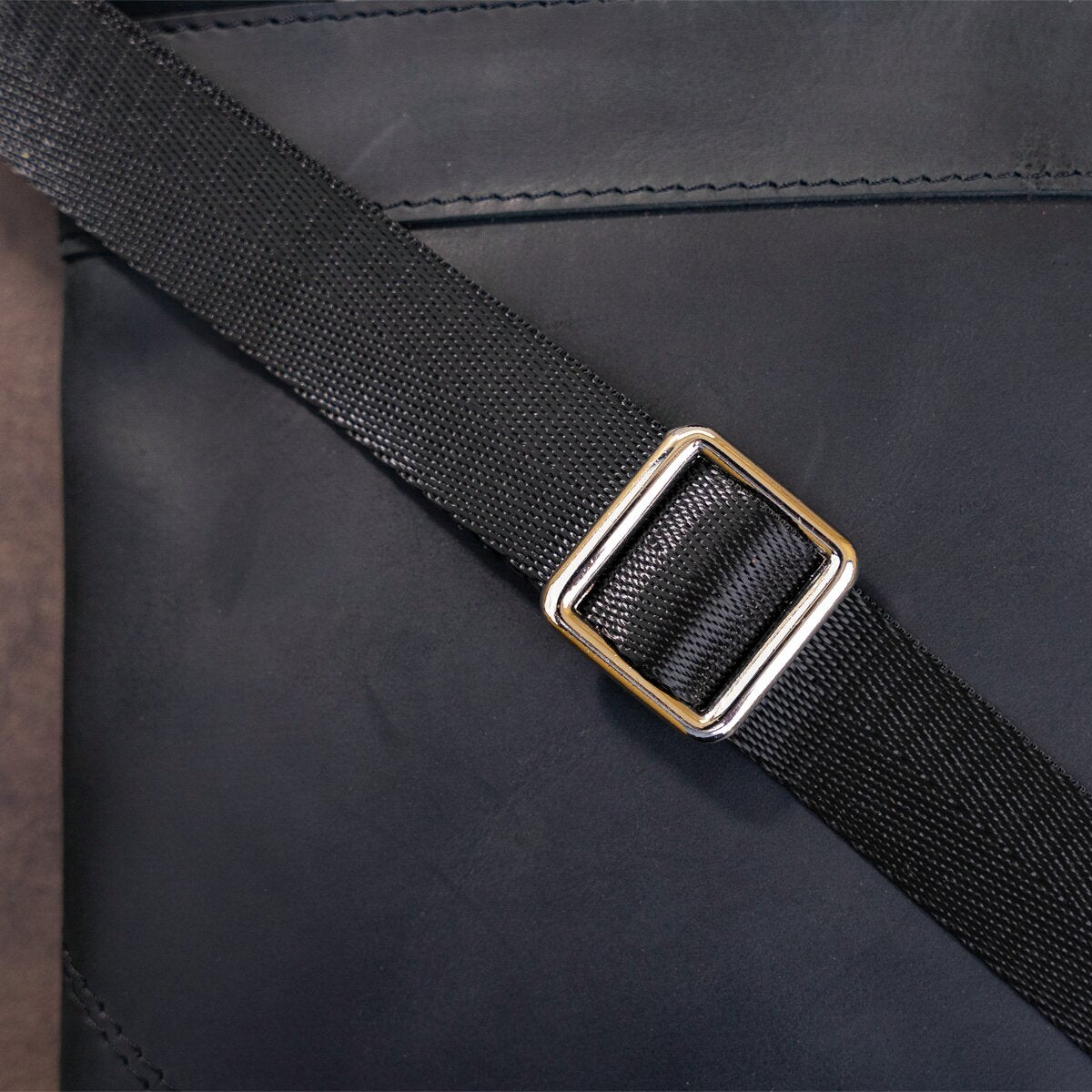 Leather Bag SHVIGEL 11024 Black Genuine Leather Handmade from Ukraine