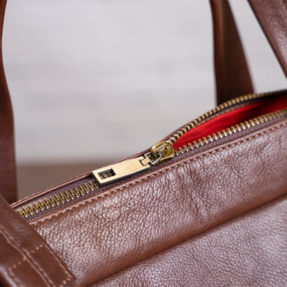 Men's Leather Laptop Bag SHVIGEL 19109 Brown Made of Genuine Leather