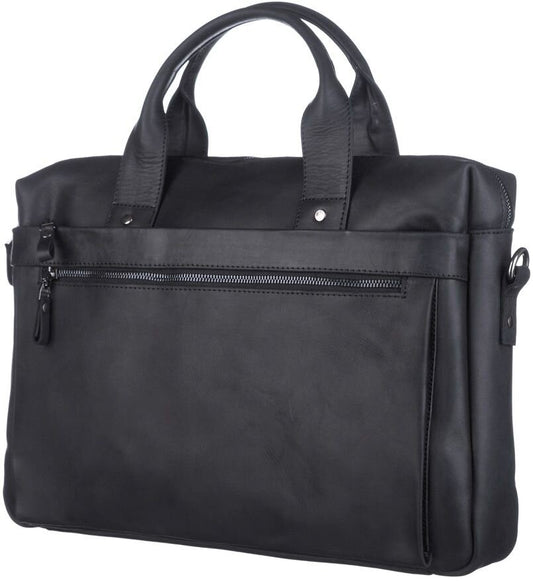 Laptop Bag SHVIGEL 11035 Black Genuine Leather with Stylish Design