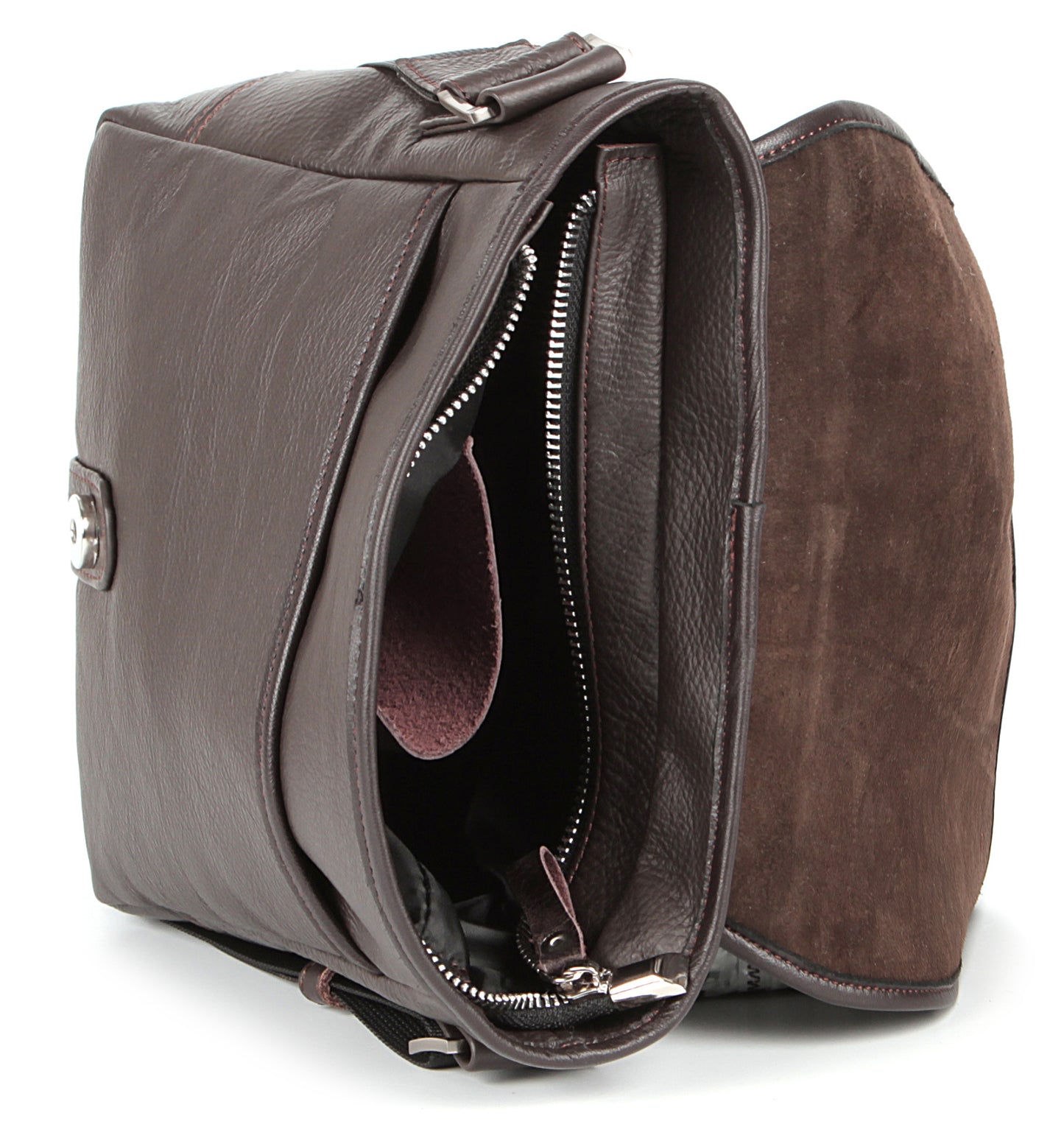 Leather Handbag SHVIGEL 00854 Brown - Genuine Leather, Made in Ukraine