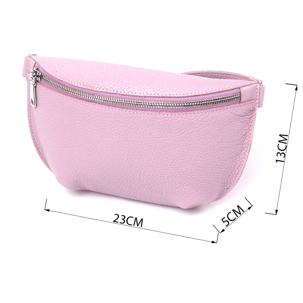 Leather Practical Women's Waist Bag SHVIGEL 16376 Lilac Genuine Leather