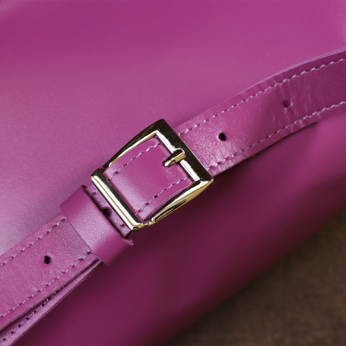 Bright Purple SHVIGEL Leather Fanny Pack 16386 - Natural Leather, Ukraine Made