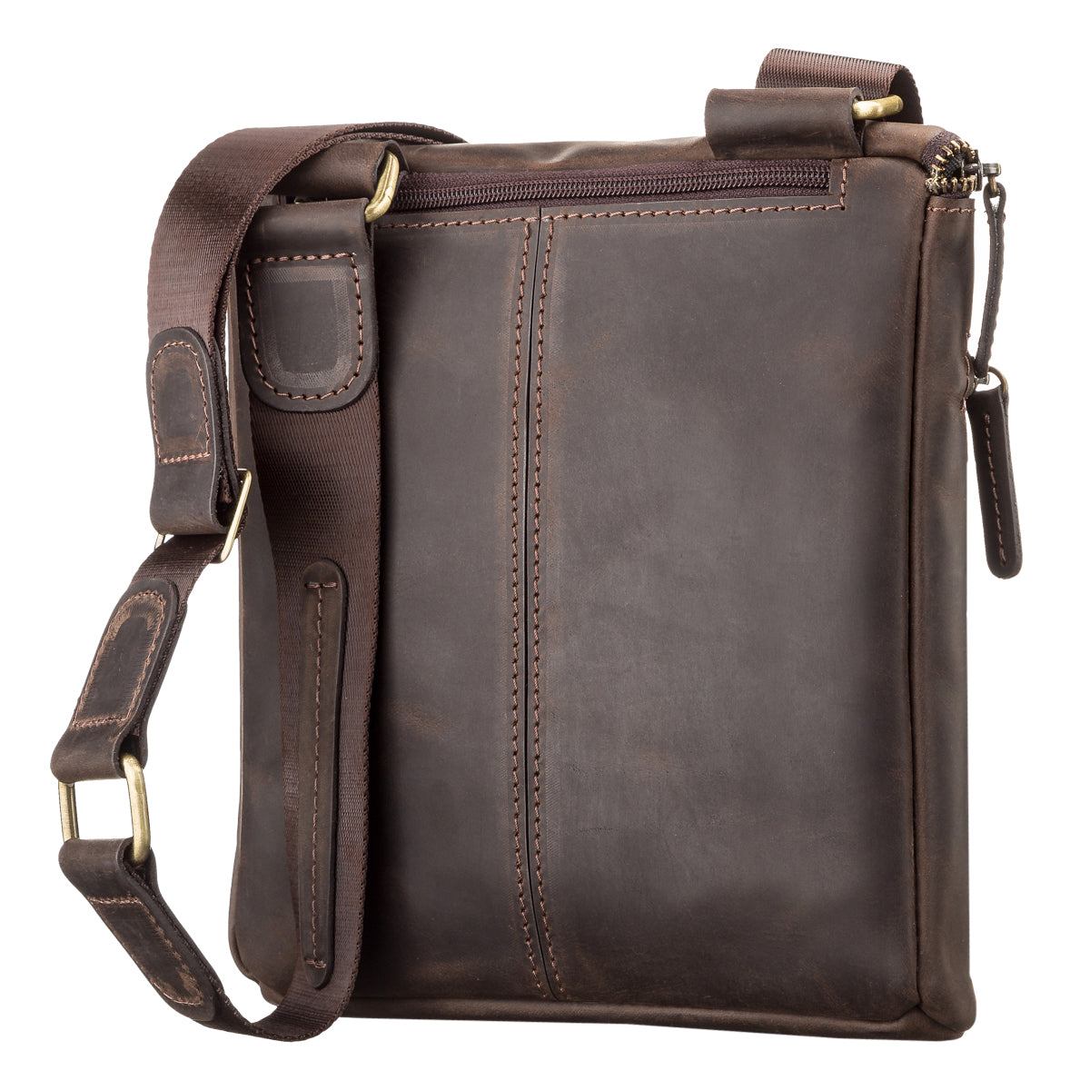 Men's Leather Bag SHVIGEL 11103 Brown Genuine Leather Made in Ukraine