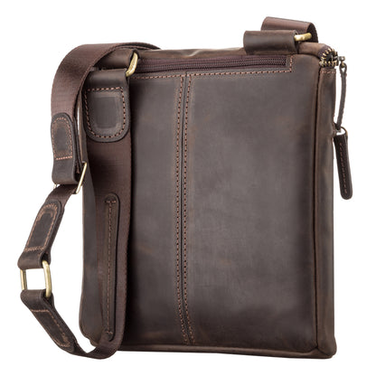 Men's Leather Bag SHVIGEL 11103 Brown Genuine Leather Made in Ukraine