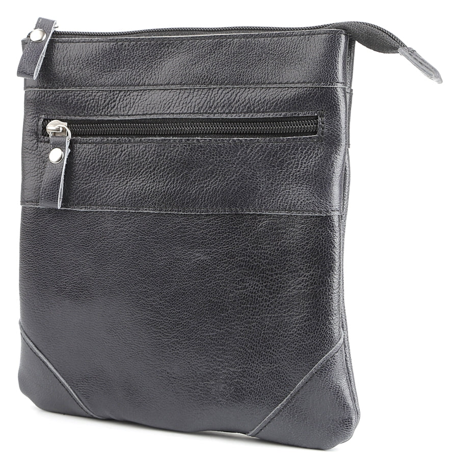 Leather Bag SHVIGEL 00966 Blue Natural Leather Handmade from Ukraine