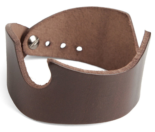 Natural Leather Bracelet SHVIGEL 13797 Brown - Handmade from Ukrainian Leather