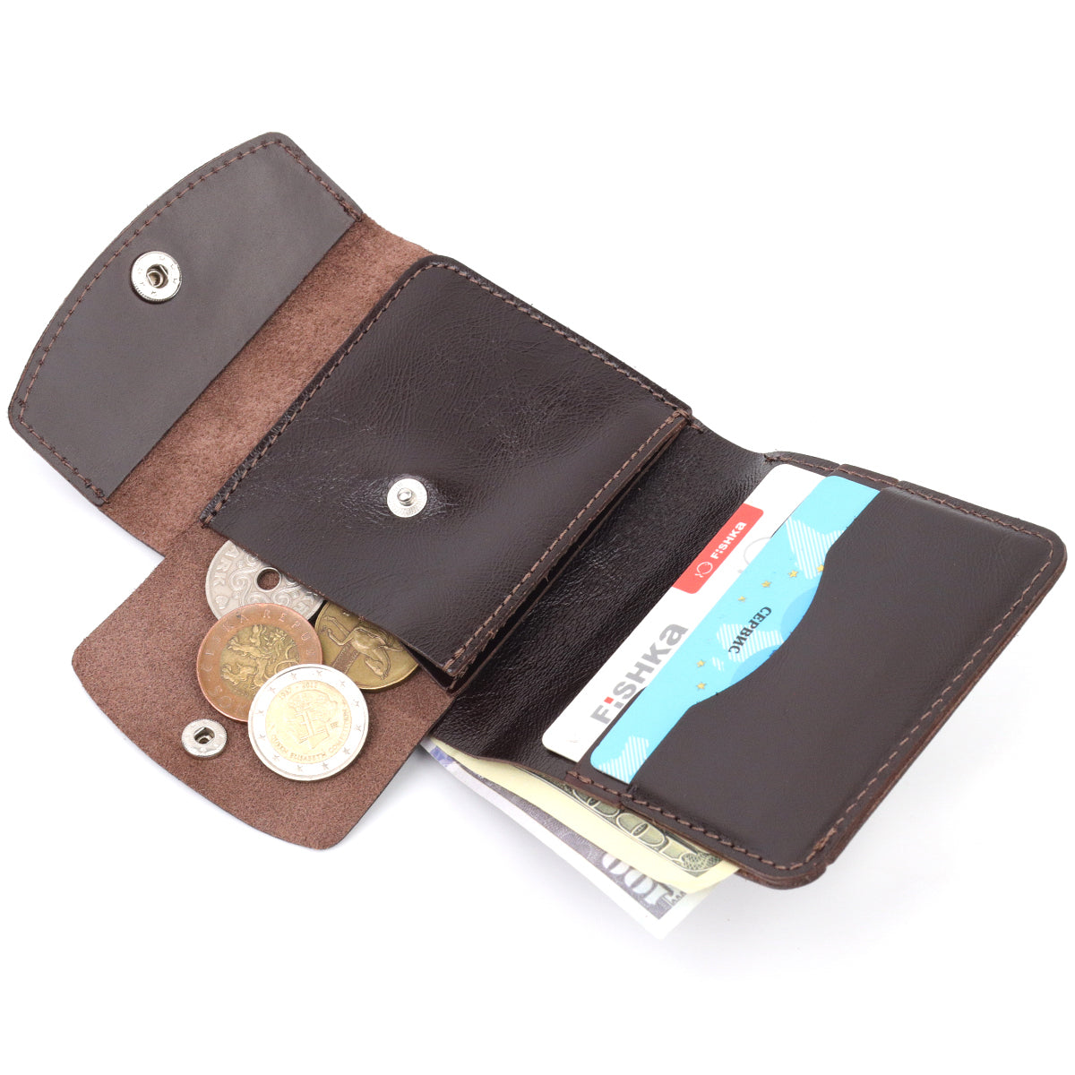 Classic Men's Wallet by SHVIGEL 16621 in Brown - Premium Genuine Leather from Ukraine