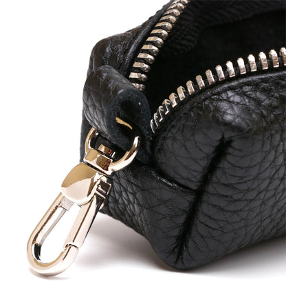 Unisex Leather Key Holder SHVIGEL 16536 Black Made from Natural Leather for Keys