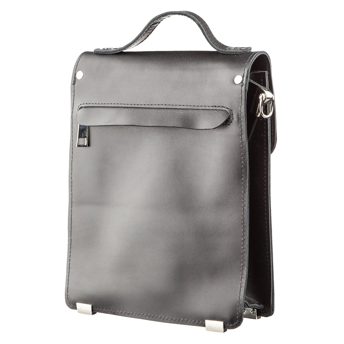 Vertical Leather Shoulder Bag SHVIGEL 11176 Black Natural Leather Design