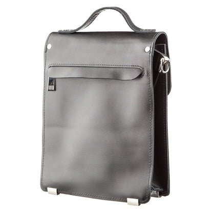 Vertical Leather Shoulder Bag SHVIGEL 11176 Black Natural Leather Design