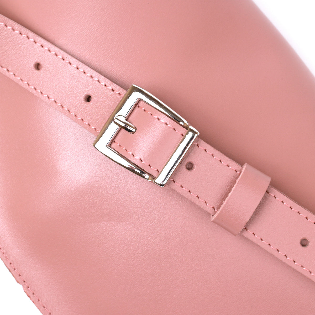 Women's Practical Leather Fanny Pack SHVIGEL 16385 Pink, Made in Ukraine