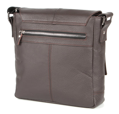 Leather Bag SHVIGEL 00852 Brown | Genuine Leather | Made in Ukraine