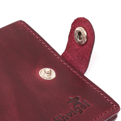 Matte Leather Women's Wallet SHVIGEL 16478 Cherry Red Natural Leather