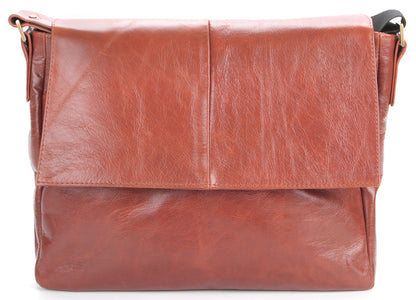 SHVIGEL Leather Bag 00876 Brown - High-Quality Handmade Ukrainian Design