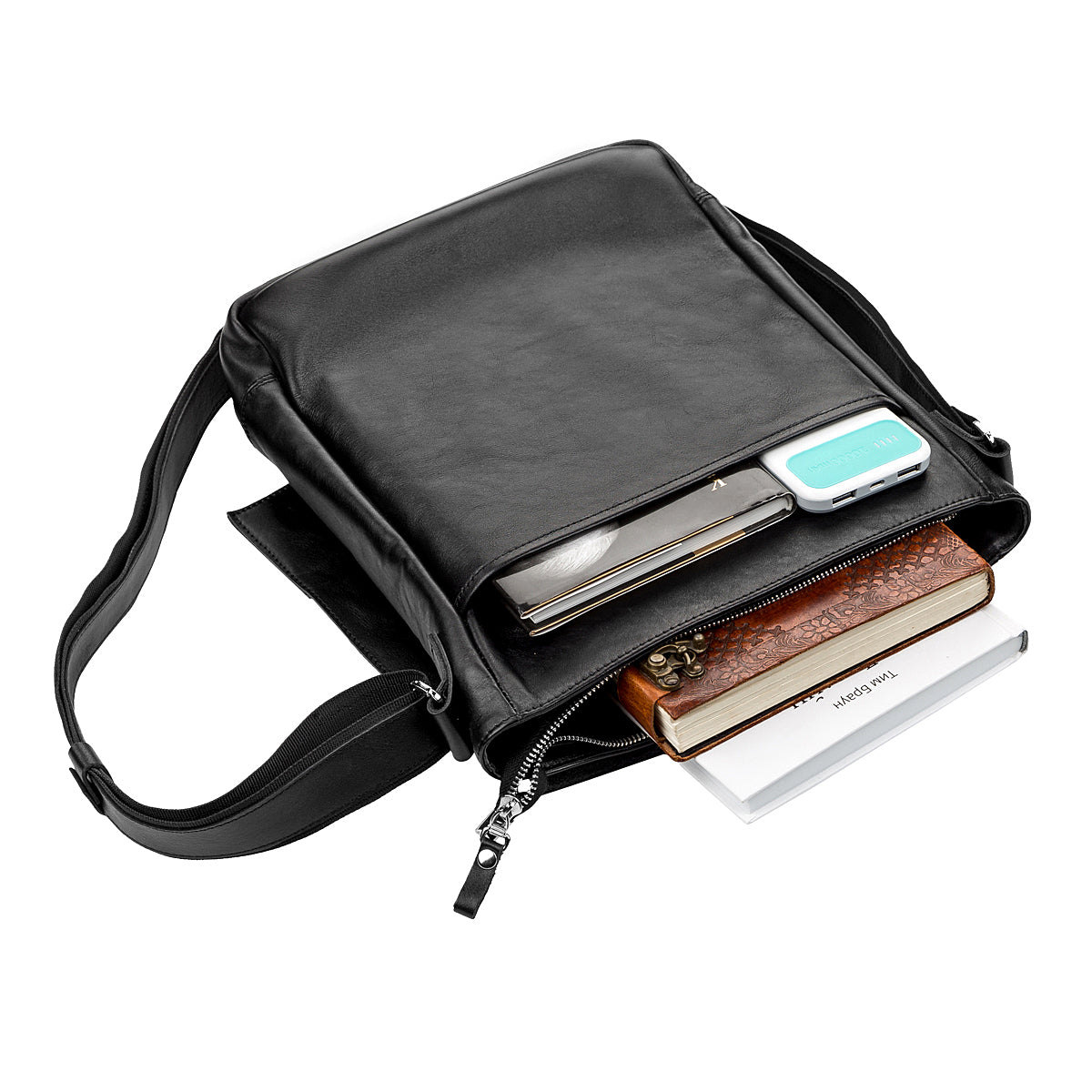 Leather Handbag SHVIGEL 11079 Black Made in Ukraine | Genuine Leather Quality