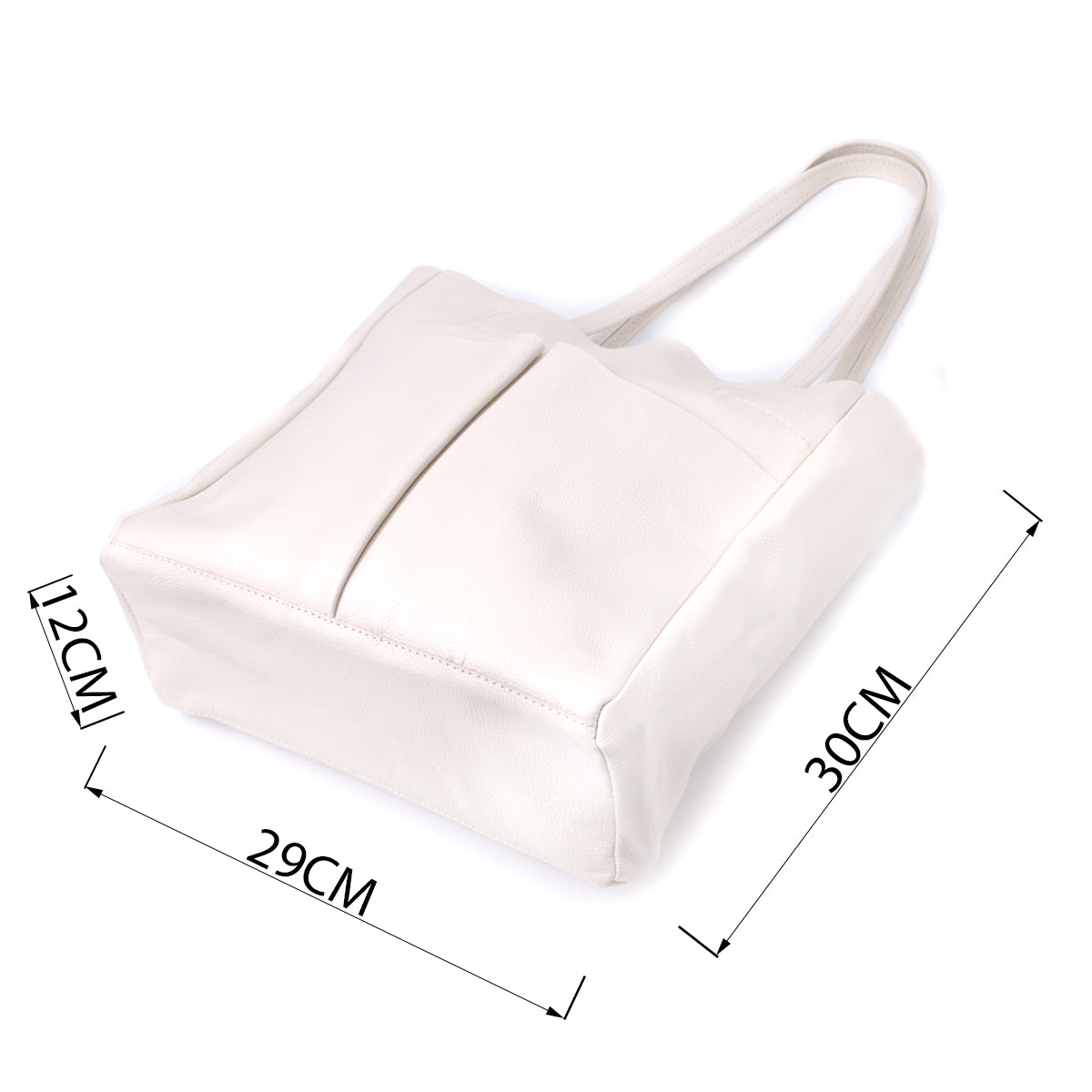 Spacious SHVIGEL Leather Shopper Bag 22843 Beige Made in Ukraine – Durable Design