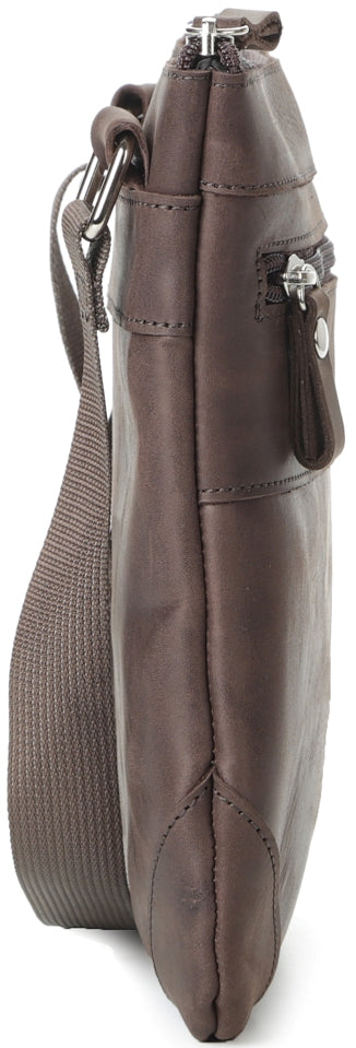 Leather Bag SHVIGEL 11018 Brown, Genuine Leather, Made in Ukraine, Stylish Design