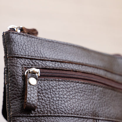 Leather Bag SHVIGEL 11014 Made in Ukraine Brown Natural Leather Classic Design
