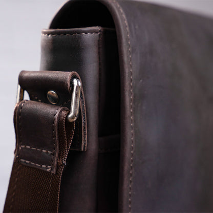 Men's Vintage Leather Bag SHVIGEL 11129 Brown Natural Leather Material