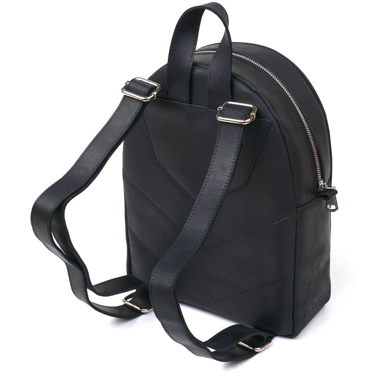 Universal Vintage Women's Backpack SHVIGEL 16328 Black Genuine Leather, Ukraine Made