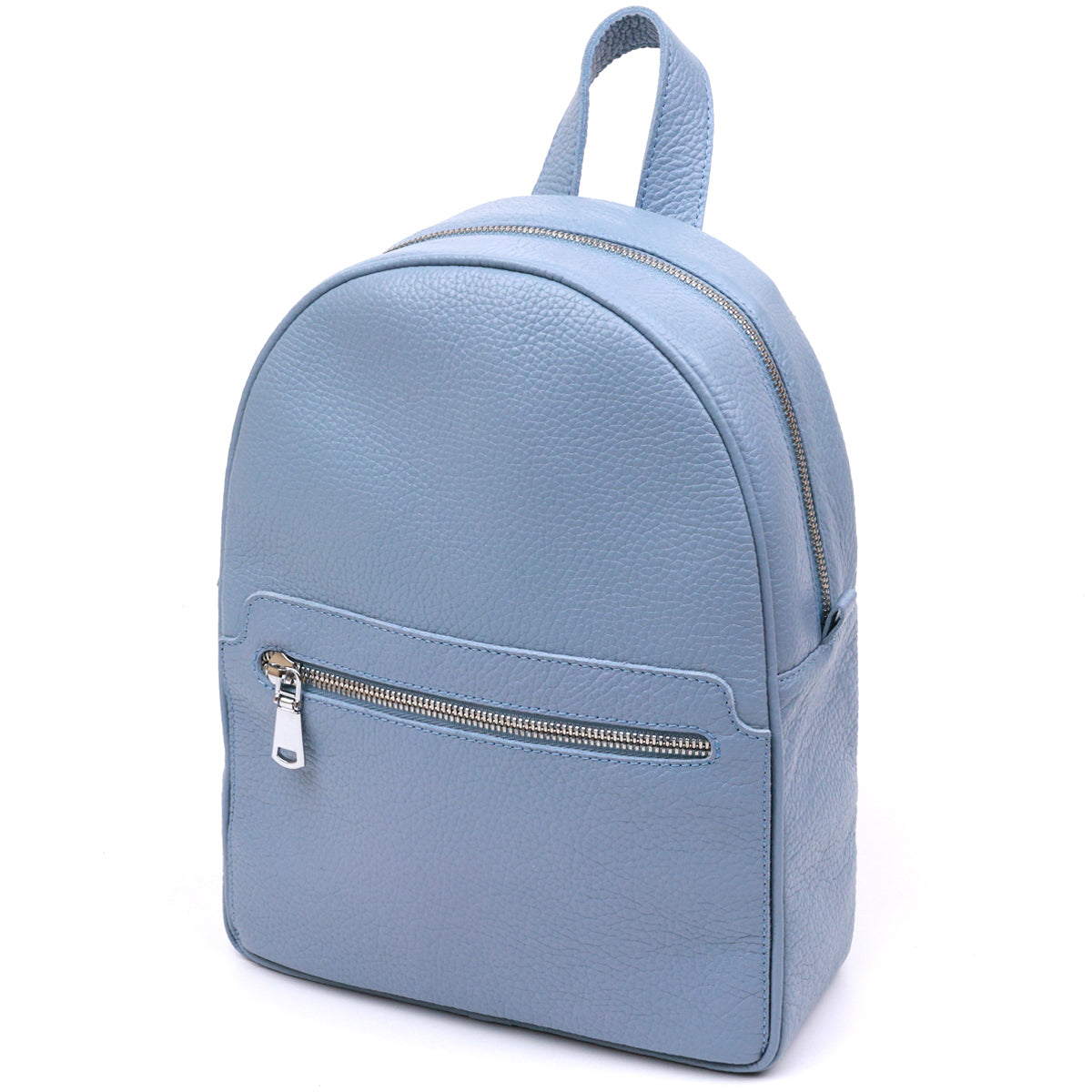 Leather Women's Backpack SHVIGEL 16303 Blue Genuine Leather Made in Ukraine