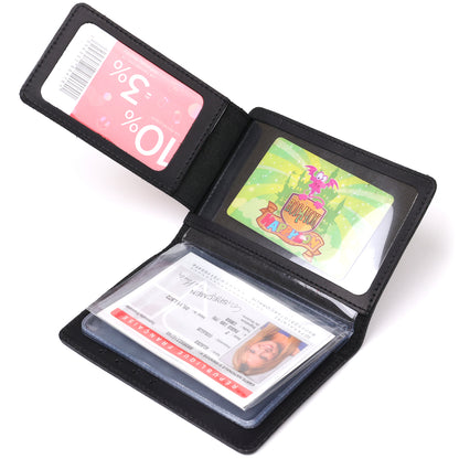 Leather Car Document Holder SHVIGEL 13923 Black Natural Leather for Drivers