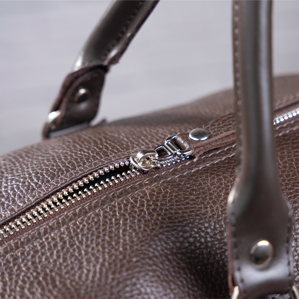 Travel Bag SHVIGEL 00879 Brown Genuine Leather Durable Stylish Design