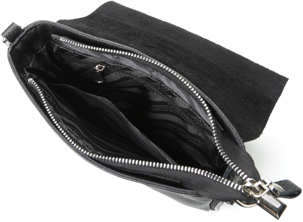 Genuine Leather Handbag SHVIGEL 11016 Black, Made in Ukraine, Premium Quality