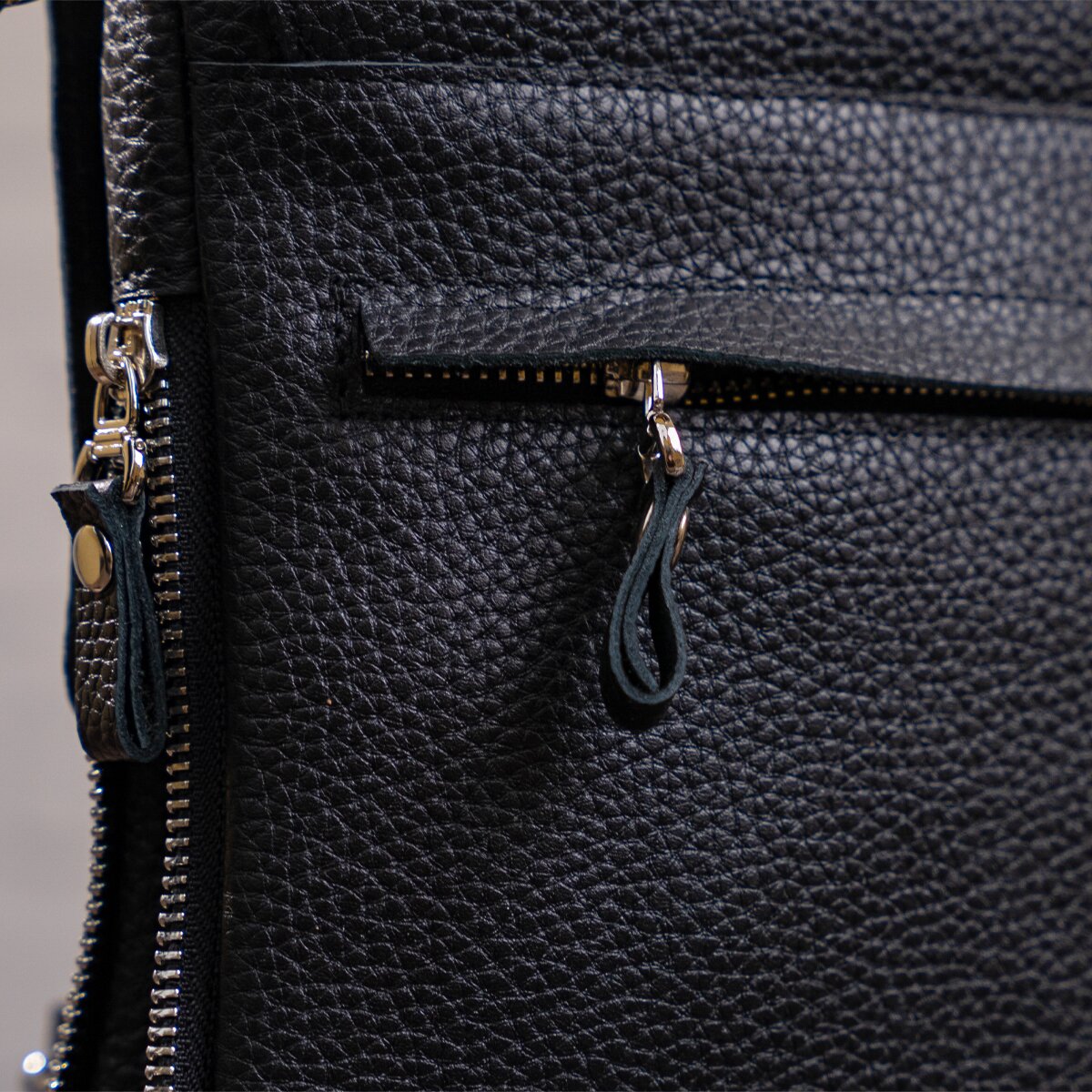 Genuine Leather Handbag SHVIGEL 11016 Black, Made in Ukraine, Premium Quality