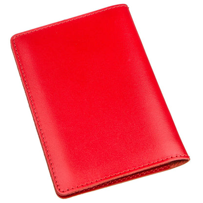 Large Driver Document Cover by SHVIGEL 13984 in Red, Made of Natural Leather