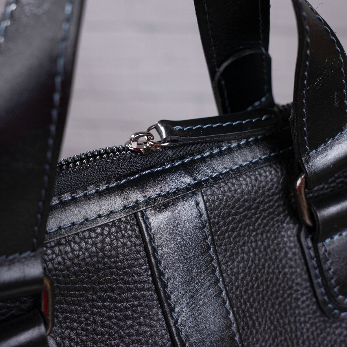 Leather Men's Bag SHVIGEL 11114 Black Natural Leather Stylish Design