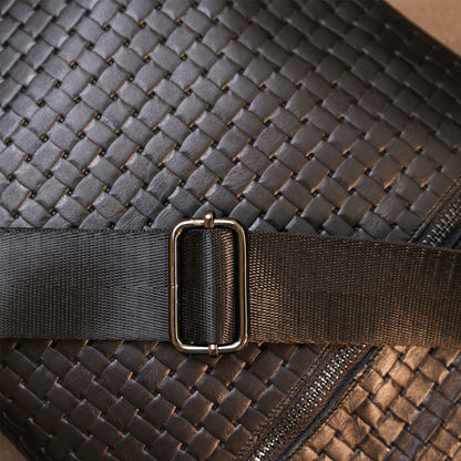Leather Crossbody Bag for Men SHVIGEL 11600 Black Genuine Leather Quality