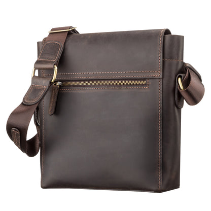 Men's Leather Bag SHVIGEL 11095 Brown Natural Leather High-Quality Design